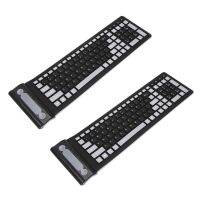 2X Portable Mini Flexible Roll Up Water Resistant Washable Soft Silicone Wireless Keyboard with USB Receiver