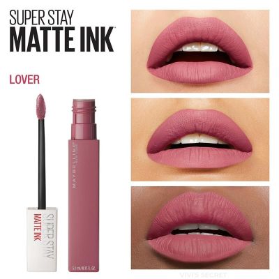 เมย์เบลลีน ซูเปอร์ สเตร์ แมท อิ้ง Maybelline Super stay Matte Ink Liquid Lipstick 15 Lover  (สินค้านำเข้า)ลิปสติกลิปจูบไม่หลุด