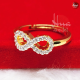F7 แหวนอินฟินิตี้เพชร แหวนปรับขนาดได้ แหวนเพชร แหวนทอง ทองโคลนนิ่ง ทองไมครอน ทองหุ้ม ทองเหลืองชุบทอง ทองชุบ แหวนผู้หญิง