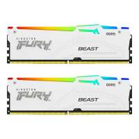 32GB (16GBx2) DDR5 5200MHz RAM (หน่วยความจำ) KINGSTON FURY BEAST DDR5 RGB (WHITE) (KF552C40BWAK2-32) ;;