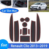 Ruer แผ่นร่องประตูสำหรับ Renault Clio 4 Lutecia 2013 ~ 2018 2014 2016 2017กันลื่นประตูรถสล็อตสติกเกอร์ตกแต่งภายใน