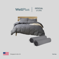 WellPlus ชุดที่นอน Veritas ใหม่นุ่มมาก ชุดผ้าปูที่นอน 6 ฟุต 5 ฟุต 5 ชิ้น + ผ้านวม  100"x90" Solidนุ่มมาก