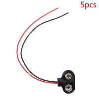 ；‘。、’ 5Pcs 9V Battery Clips 15Cm Black Red Cable Connection Connector Buckle