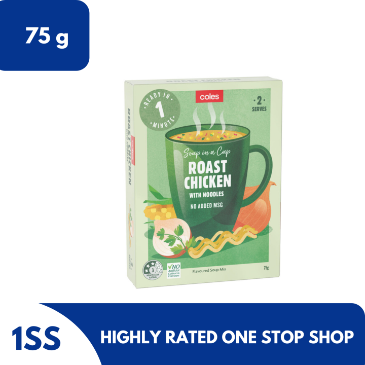 Coles Soup in a Cup Roast Chicken with Noodles, 75g Lazada PH