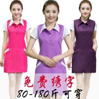 Beauty salon beautician health club hairdressing salon on the new apron uniform large size dresses clothing