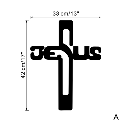 【SALE】 nancarenko1977 คริสเตียนพระเยซู Cross Art ไวนิลตกแต่งบ้านสติกเกอร์ติดผนังวอลเปเปอร์สติกเกอร์ติดผนัง