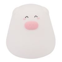 Cute Pig Led Night Light Press Sensor Colorful Cartoon Silicone Children Kids Baby Bedroom Bedside Table Lamp Toy