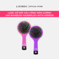Lược Gỡ Rối Cầu Vồng Kèm Gương Umi Rainbow Hairbrush With Mirror - Purple thumbnail