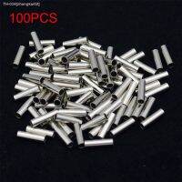 ❒ 100Pcs 1.0mm-2.8mm Round Copper Fishing Wire Pipe Tube Aluminum Crimp Sleeves Connector Fishing Line Accessories Tool