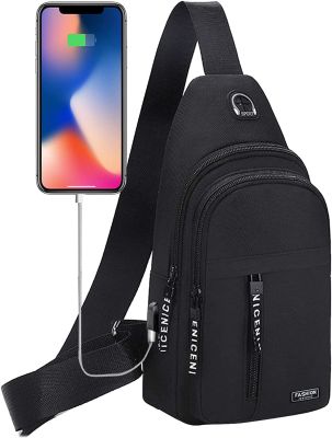 Fashionable Handbags Crossbody Messenger Bag USB Charging Port Shoulder Bag Multipurpose Messenger Bag Waterproof Shoulder Bag