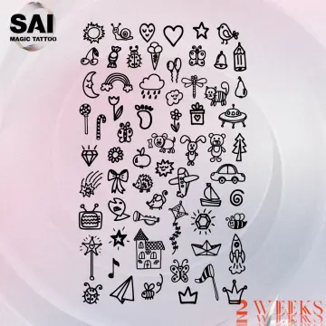 Buy Anime Girl Temporary Tattoo Sticker set of 2 Online in India - Etsy