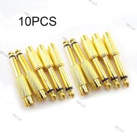 10PCS 6.35mm 1/4" Male Mono Plug to 6.5mm RCA Female Jack Audio AV Adapter Connector TS Sound Mixer Gold Plated YB21TH