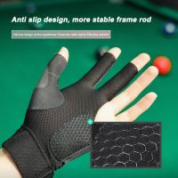 Open Finger Billiard Pool Gloves Adjustable Sticker Polyester Snooker Billiards Gloves Portable Lightweight Training Accessories