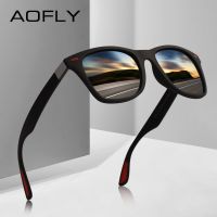 №ﺴ AOFLY NEW DESIGN Ultralight TR90 Polarized Sunglasses Men Women Driving Square Style Sun Glasses Male Goggle UV400 Gafas De Sol