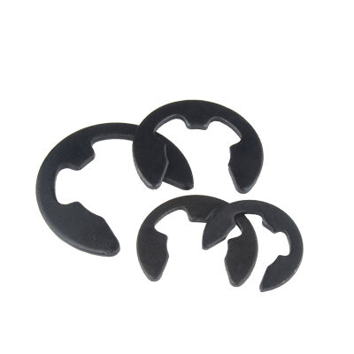Black Steel E Clip Circlip Retaining Ring Washer for Shaft Fastener M1.5 M2 M2.5 M3 M3.5 M4 M5 M6 M7 M8 M9 M10 M12 M15
