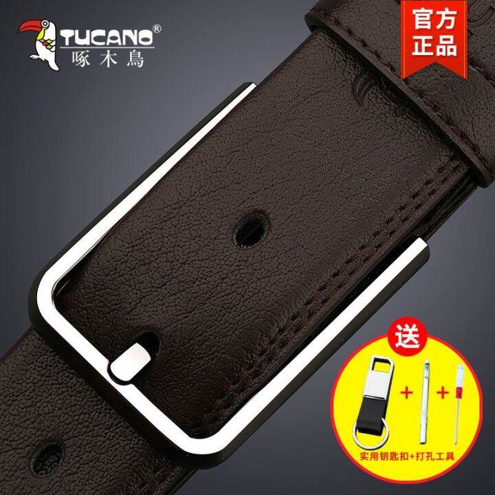 woodpecker-belt-leather-needle-male-buckle-belt-authentic-joker-leisure-han-edition-belt-cowhide-youth-fashion-tide