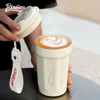 Bincoo In-Car ฉนวนถ้วย480Ml สมาร์ทแก้วกาแฟแบบพกพา Tumbler อุณหภูมิแสดงผลขวดสูญญากาศขวดน้ำ