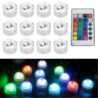 IP68 Waterproof Multi Color Submersible LED Lights Underwater Night Lamp Tea Light Vase Bowl Party Wedding Christmas Decoration