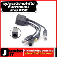 ชุดหัวฉีดสายไฟกล้องกล้องวงจรปิด POE Injector อุปกรณ์จ่ายไฟไปกับสายแลน ฝากไฟไปกับสายแลน สาย POE ไฟไปกับLAN ชุดอุปกรณ์จ่าย-รับไฟฟ้าผ่านสายแลน