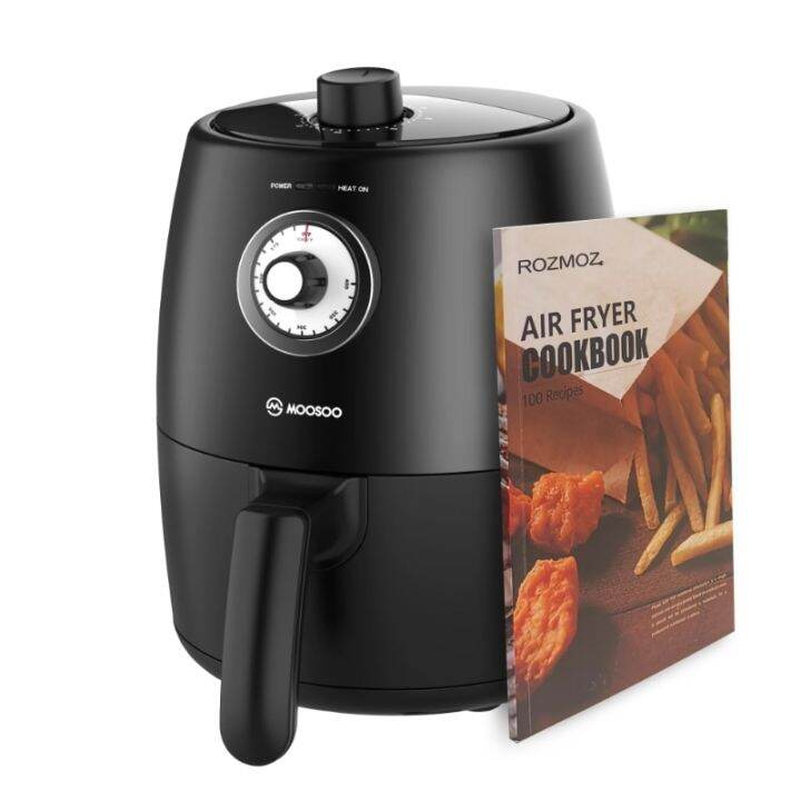 Moosoo Air Fryer 2 Quart, Small Compact Air Fryer, With Adjustable Temp
