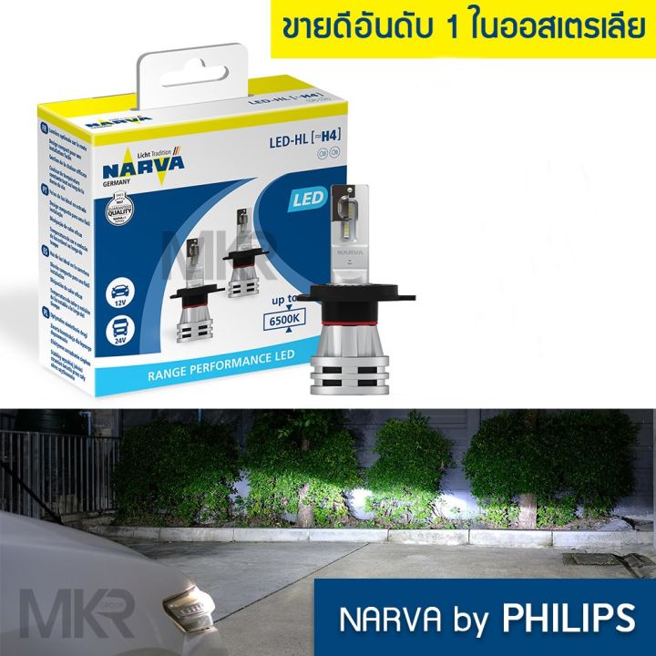 หลอดไฟหน้ารถ-narva-by-philips-led-6500k-h1-h3-h4-h7-h8-h11-h16-hb3-hb4-hir2