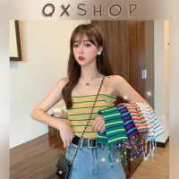 QXshop ✨☄️ปังปุริเย่มากแม่ งานดีมาก ใครที่ยังไม่มีต้องรีบเลย กับ  เสื้อสายเดี่ยวลายทางราคาสบายกระเป๋าจ้า?