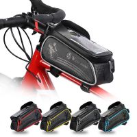 2023❁ WEST BIKING 6.5 Inches Bicycle Bag Waterproof Cycling Top Front Tube Frame Bag Touch Screen Phone Case Storage MTB Road Bike Bag