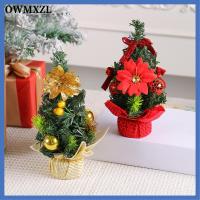 OWMXZL มินิมินิ ต้นคริสต์มาสขนาดเล็ก พลาสติก + โลหะ ลูกบอลลูกบอลลูกบอล เครื่องประดับโต๊ะโต๊ะ Petite ดอกไม้ประดับดอกไม้ ตกแต่งเดสก์ท็อป คริสมาสต์