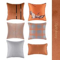 Luxury Nordic Cushion Cover Skinny Decorative Pillows for Sofa Orange Cushion Cover Living Room Pillow Cases funda cojin 45x45