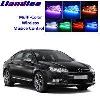 LiandLee Car Glow Interior Floor Decorative Atmosphere Seats Accent Ambient Neon light For Citroen C5