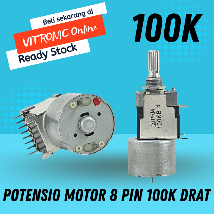 Potensio Motor 8 pin 100k Drat Stereo Kaki 8 Lurus 104 | Lazada Indonesia
