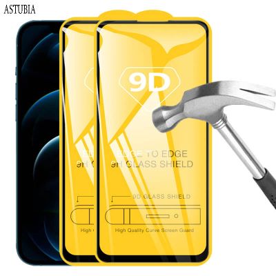 [spot goods66] ASTUBIA 9D กระจกป้องกันสำหรับ Iphone 14 13 12 11 Pro Max Mini XS Max X XR 7 8 PLUS SE 2ตัวป้องกันหน้าจอเกราะ Ayfone Glass