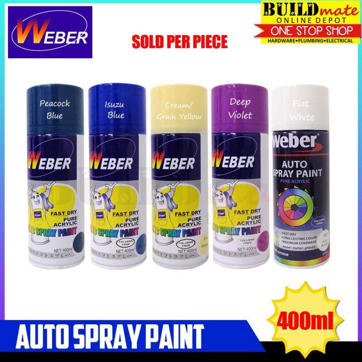WEBER Auto Spray Paint 400ml PURE ACRYLIC Lazada PH