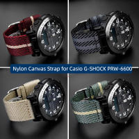 24มิลลิเมตรกีฬาไนล่อนสายรัดผ้าใบสำหรับ Casio G-SHOCK PRW-6600 PRG-600YB PRG-650 GA2000ผู้ชายเปลี่ยนกันน้ำด่วนที่วางจำหน่าย