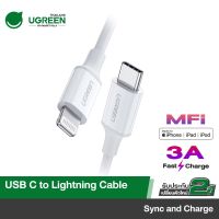 โปร++ UGREEN USB Type C to Lightning MFI Cable fast charge สายชาร์จไอโฟน for iPhone 11 Pro 11 ชาร์จเร็ว 3A ส่วนลด สายชาร์จ หัวชาร์จ สายชาร์จไอโฟน หัวชาร์จเร็ว