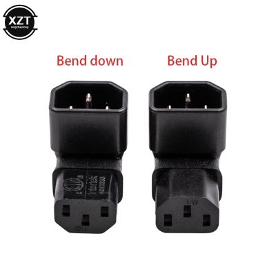 hot【DT】 3 Pin IEC Down Angled 320 C14 Male to C13 Female connector plug 10A for lcd wall mount TV