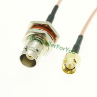 New Connector BNC Female Jack Bulkhead To SMA Male SMA Plug RF Coaxial Jumper Pigtail Cable RG316