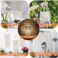 ][[ Macrame Cotton Cord Natural Cotton Rope Twisted Soft Cotton Cord String DIY Wall Hanging Plant Hangers Craft Knitting Craft Cord
