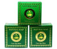 สบู่มาดามเฮง NATURAL SOAP Care Spa Mint 3ก้อน 150g MFG 010223