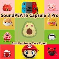 xinhuilinmeimaoyiyou พร้อมส่ง!  เคสหูฟัง แบบนิ่ม ลายการ์ตูนอนิเมะ สําหรับ Soundpeats 3