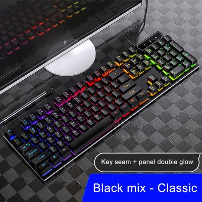 LED Backlit Usb Gaming Keyboard Fashion Mechanical Keyboard Gaming Keyboard Wire Computer Accessories Office Keyboard New