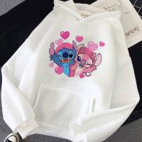 Stitch Cartoon Hoodie Autumn Unisex Hooded Long Sleeve Sports Sweater Streetwear Women Kawaii Clothing Aesthetic Hoodie Woman Size Xxs-4Xl