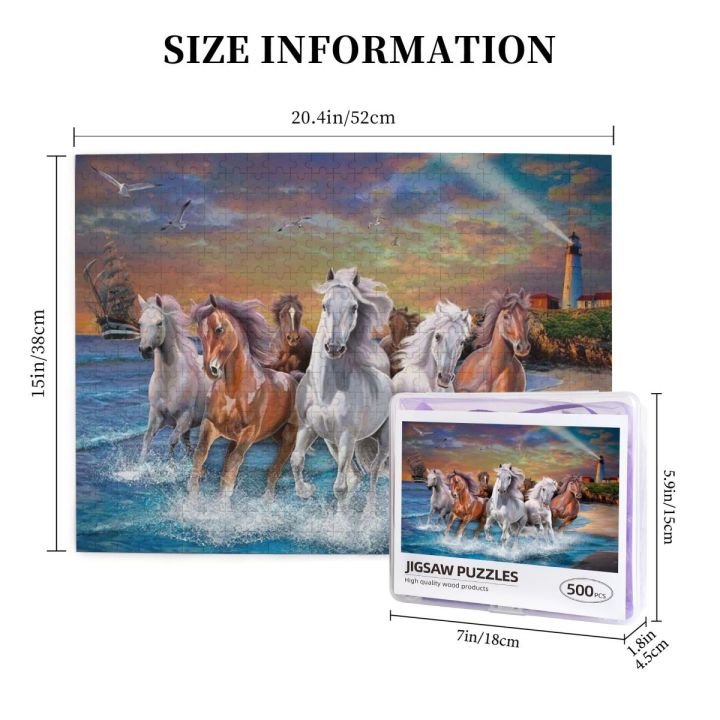 horses-on-the-seashore-wooden-jigsaw-puzzle-500-pieces-educational-toy-painting-art-decor-decompression-toys-500pcs