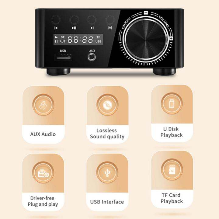 50wx-2เครื่องขยายเสียงดิจิตอลคลาส-d-cs8673e-พร้อมจอแสดงผลดิจิตอลบลูทูธ-เข้ากันได้5-0ปลั๊กแอนด์เพลย์-aux-tf-โฮมเธียเตอร์