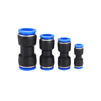 50pcs PU Pneumatic 8mm Union Straight Hose Fitting Pipe Push In One Touch Tube Quick Push Joint Connector Pipe Fittings Accessories