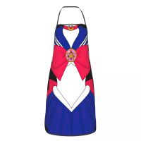 Crystal Star Bow Sailors Moon Apron Kitchen Chef Cooking Baking Bib Women Men Anime Role Play Tablier Cuisine for Gardening