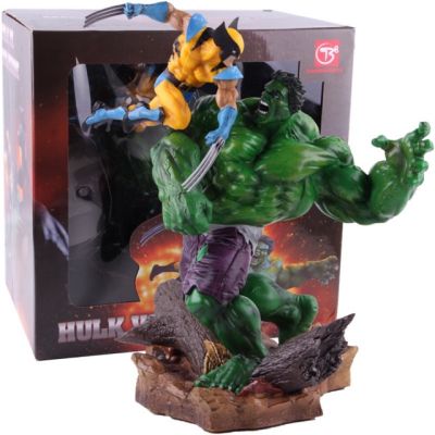 สินค้าขายดี!!! โมเดลฟิกเกอร์ Hulk vs Wolverine พร้อมส่ง ️️ ##ของเล่น ของสะสม โมเดล Kid Toy Model Figure