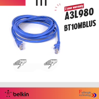 Belkin รุ่น A3L980BT10MBlus UTP Patch Snagless Cat6 RJ-45 Networking Cable สายแลนมาตรฐาน CAT6 Ethernet ประกันศูนย์ไทย