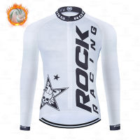 2021 Winter Cycling Jersey Team Rock Racing Single piece MTB Bicycle Clothing Bike Jacket Thermal Fleece Mens Long Cycling Wear