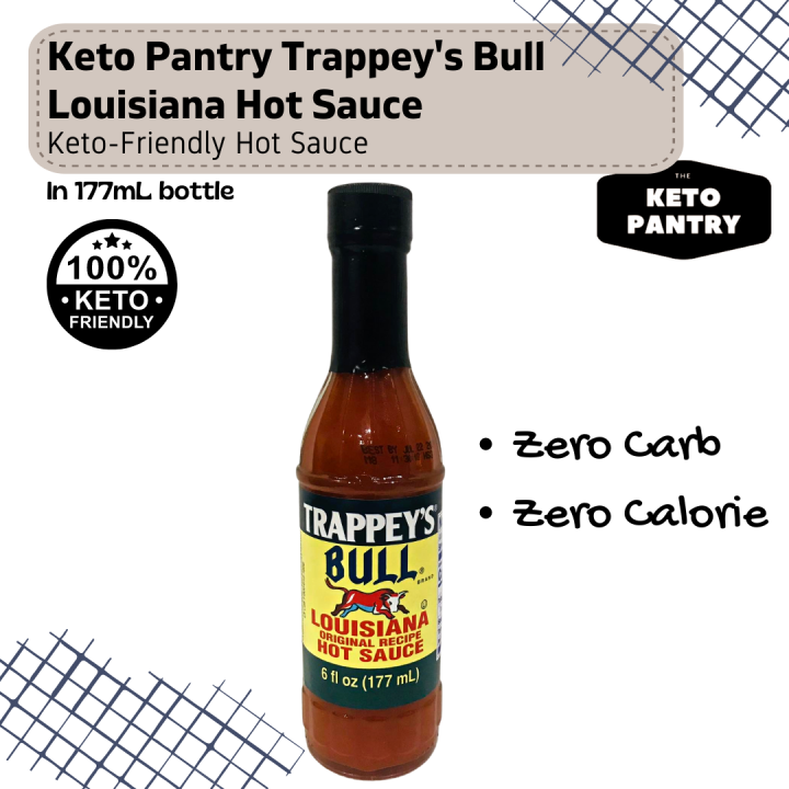 Hot chifdef666 Trappey's Bull Louisiana Hot Sauce 177ml - Zero Carb Zero  Calorie Keto Friendly
